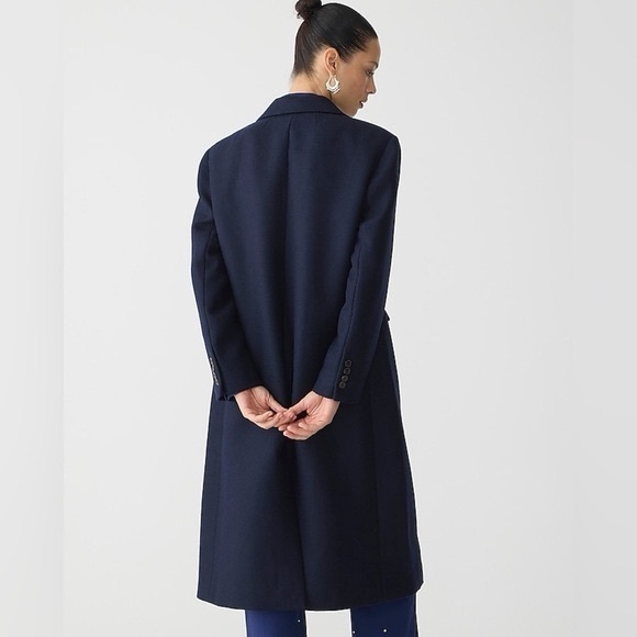 NWT J. Crew Double breasted topcoat in Italian melton wool blend - Picture 3 of 6
